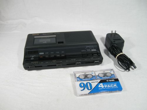 SANYO MEMO-SCRIBER TRC-6040 with 4 New Tapes &amp; Power Supply