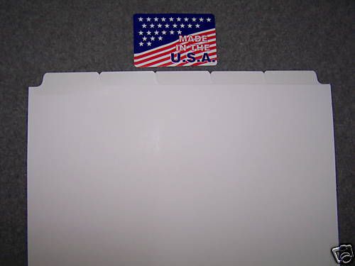 1250 LAMINATED Blank Copy Index Copier Notebook Tab Docu-Tabs Factory direct USA