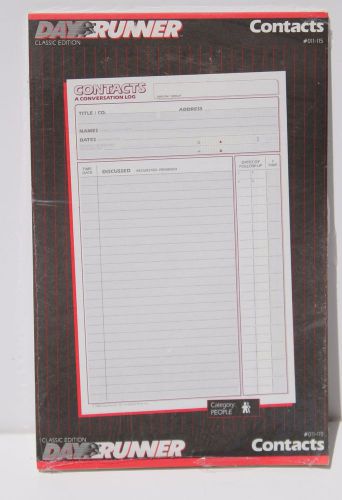 Day Runner Contacts Conversation Log Refill Pages - Classic Edition - 011-115