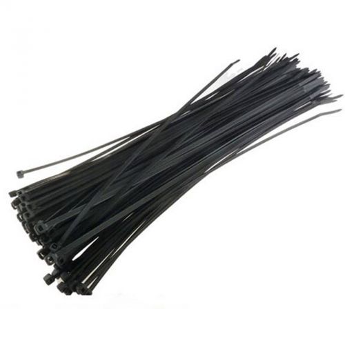 New 100pcs Black 5x300mm Network Nylon Plastic Cable Wire Zip Tie Cord Strap ZZ