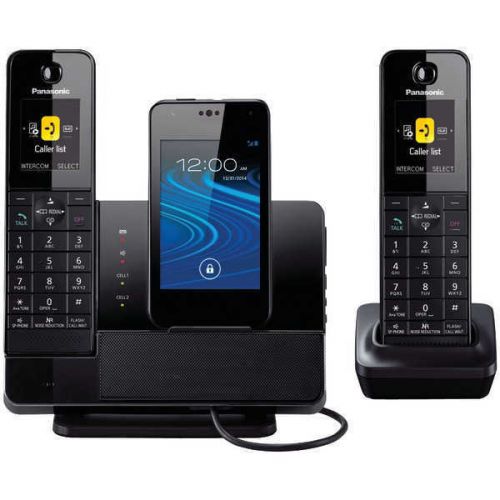 Panasonic kx-prd262b dect 6.0+ link2cell bluetooth dock-style 2 handsets for sale