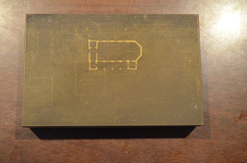 Vintage Letterpress Circuit Board Wood Cut Printing Block 3 x 5 in