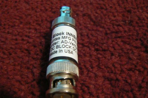 Rf dc block/inner/bnc- m to f,10 mhz-4ghz/low loss/rohs for sale
