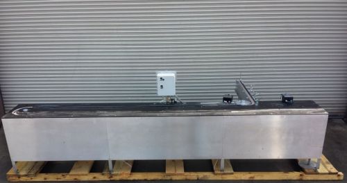 Assembly Pack Off SS Conveyor 13’ L x 180 degree, Table Top Bottle Conveyor