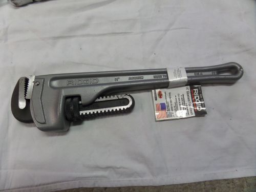 Ridgid  14&#034; aluminum straight handle pipe wrench model #814 catloge #31095 for sale