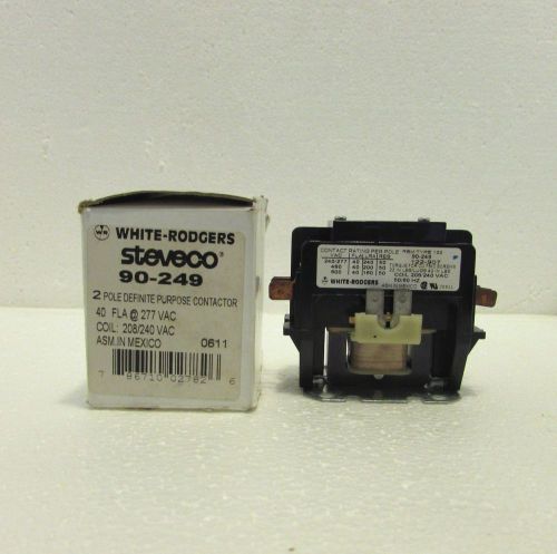 Nos white-rodgers steveco 90-249 definite purpose contactor 2 pole, 208/240 vac for sale