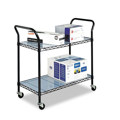 Two-Shelf Wire Utility Cart carts storage organization  wheels casters AB956775