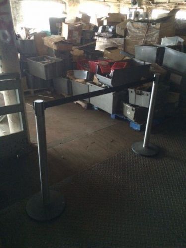 Stanchions / crowd control posts lot 2 used store fixtures customer service line for sale