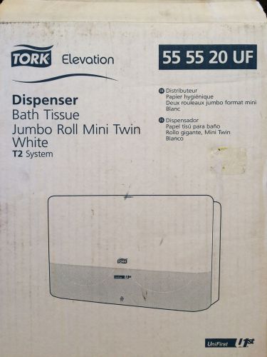Toilet Paper Dispenser NIB Tork Elevation Jumbo Roll Mini Twin T2 555520UF