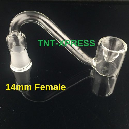 1P 14mm Female Drop Down Bowl Adapter Connector Clear Glass Dropdown (LGT-20)