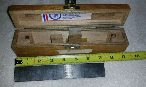 Vintage Microtome Knife Blade, razor,  in wooden box
