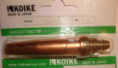 Koike japan 106hc # 00 cutting tip for propane, butane, lpg natural gases nozzle for sale