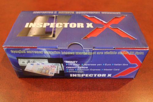 UV COUNTERFEIT CURRENCY DETECTOR - INSPECTOR X - CASH &amp; CREDIT CARDS  NEW IN BOX