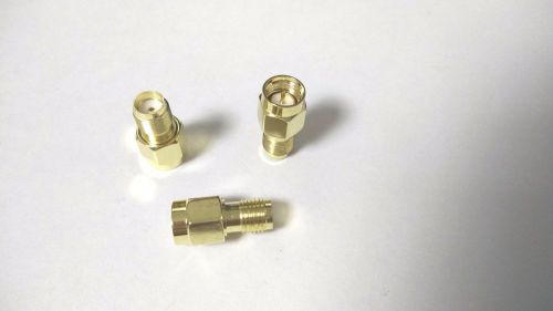 100 pcs Gold plate  connector SMA Male Plug To SMA Male RF adapter
