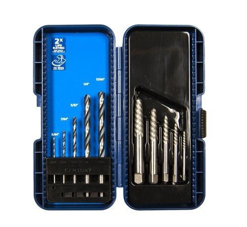 Century Drill &amp; Tool Century Drill and Tool 88710 Screw Extractor Drill Set,