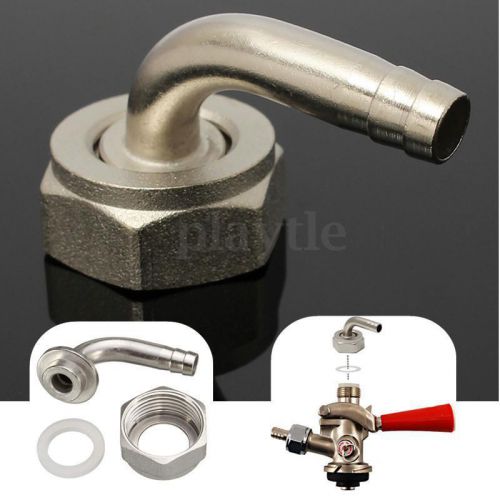 Draft beer connector set - 90° tail piece elbow + beer hex nut + washer hot for sale