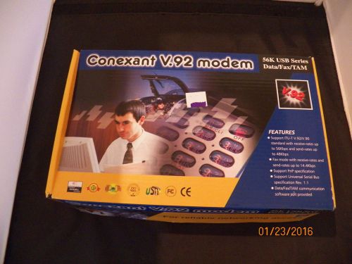 Conexant v.92 modem..56k usb series...data/fax/tam for sale
