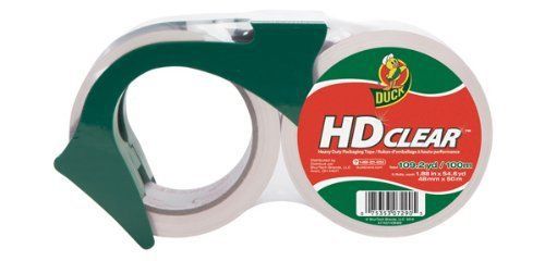 Duck Brand HD Clear High Performance Packaging Tape, 1.88-Inch x 54.6-Yard, with