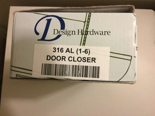 Design hardware door closer 316 al (1-6) * new * for sale
