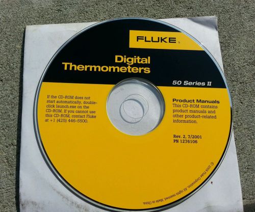 FLUKE  product  manual 50 Series II / 2 Thermometer owners  cd  rom