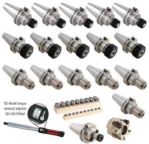 79 pc.techniks cat 40 tooling kit for haas,fadal cnc mill-er chuck,collet,holder for sale