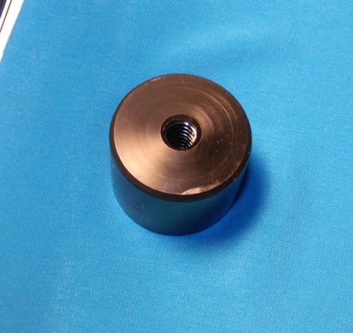 304008-cyl  Cylinder nut, 3/8-12 acme RH thread, single start, Black Delrin