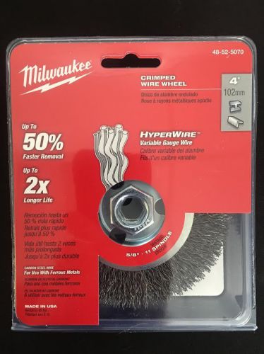 Milwaukee 48-52-5070 4&#034; Crimped Wire Wheel New/Sealed