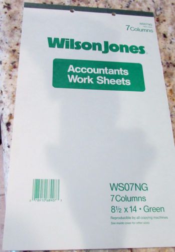 Lot of (3) Wilson Jones Accountants Work Sheets - WS07NG