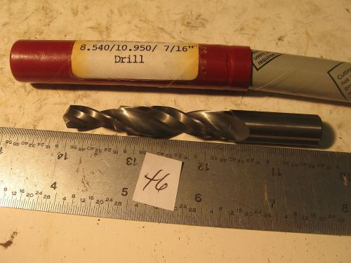 1 pc Grinding Specialties Step Drill Coolant 8.54mm/10.950mm/7/16&#034; Carbide (46)