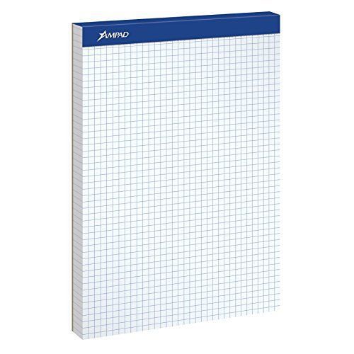 Ampad evidence quad dual-pad, quadrille rule, letter size 8.5 x 11.75, white, for sale