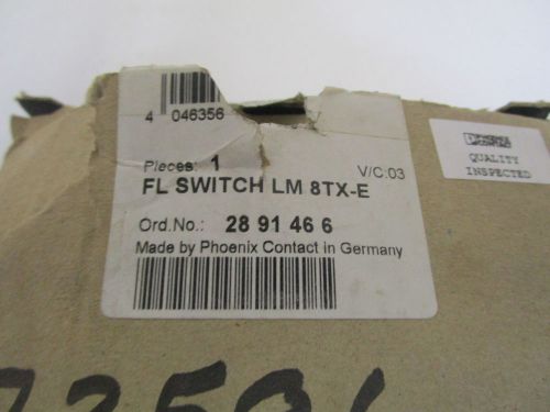PHOENIX CONTACT ETHERNET SWITCH FL SWITCH LM 8TX-E *NEW IN BOX*