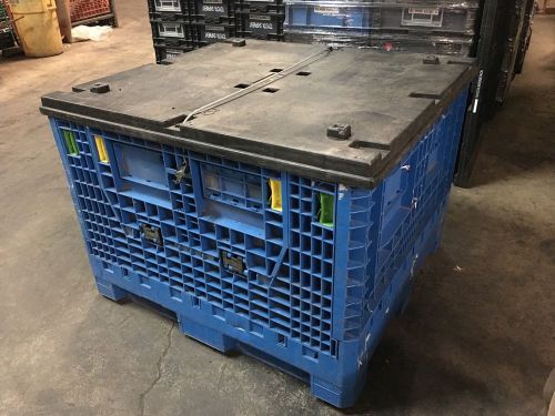 Trade show shipping container storage pallet box with lock collapsible 45x48x34 for sale