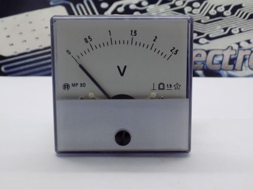 1x MR80 0-2.5V Analog Panel Voltmeter Vintage Volt Meter (МР80) NOS