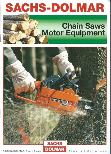 Equipment Brochure - Sachs-Dolmar - Chain Saws - Brush Power Cutter  (E3019)