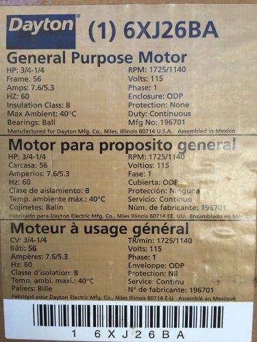 Dayton General Purpose Motor 3/4-1/4hp