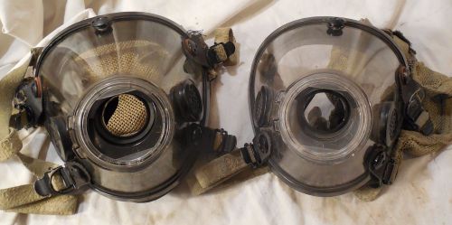Two (2) good, clean scott av 2000 face mask scba - msrp $330 size large firemen for sale