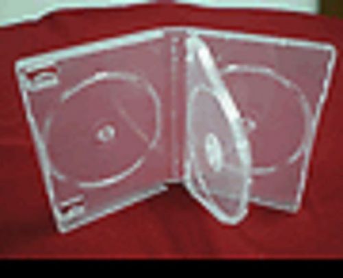 100 27MM QUAD MULTI-4 DVD CASE, SUPER CLEAR, BOOKLET CLIPS, YZY2 SALES
