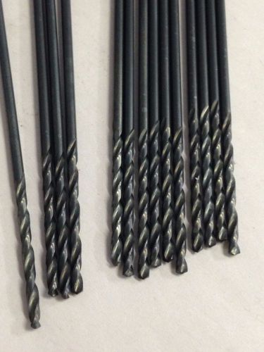 LONG HI SPEED SPIRAL DRILLS, LOT SIZE 13, DRILL SIZE 7/64&#034;- .109, 6&#034; LONG