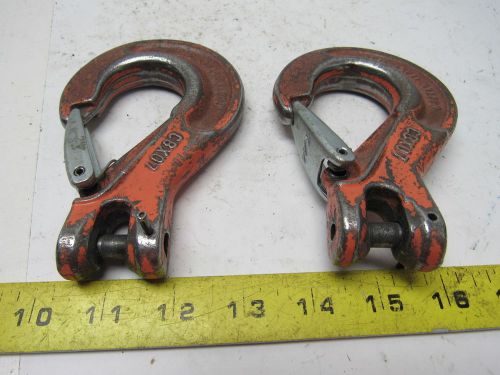 Cartec cbx07 9/32&#034;  clevis sling hook w/latch  4300 lbs. work load lot of 2 for sale