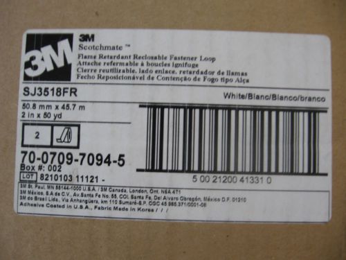 NEW 3M Scotchmate SJ3518FR Loop Fastener 2&#034; wide 50 yard roll black 2 pack