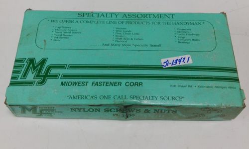 Midwest fastener nylon screw &amp; nuts pl 2450 partial box nib for sale