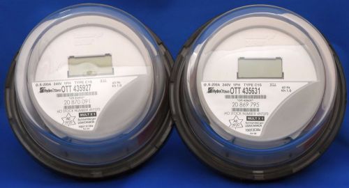 Lot of 2 Watthour Meter KWH Centron C1S Electric Power Watthour