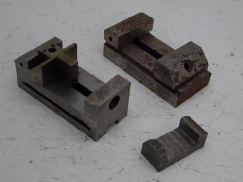 3 unfinished toolmakers precision milling grinding  vices two large and 1 small