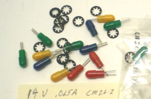 19 Peanut Ultra Miniature Indicator Lights 14V Chicago Mini.#CM26-2, Made in USA