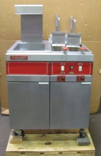 Vulcan 4erd50 480v 3ph 21.0 kw 50 lb commercial electric fryer w/ dump station for sale