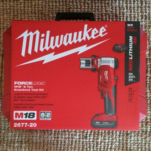 NEW Milwaukee 2677-20 M18 FORGELOGIC 6 Ton Knockout Tool KIt