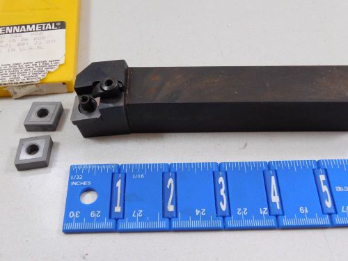 ZENIT 1&#034; TOOL HOLDER #MCLNR-16-5D COMES WITH (5) KENNAMETAL CARBIDE INSERTS