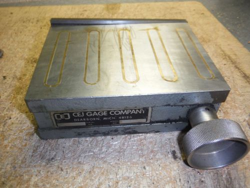 SMALL CEJ GAGE CORP. MAGNETIC MAG CHUCK FOR SURFACE TOOL GRINDERS