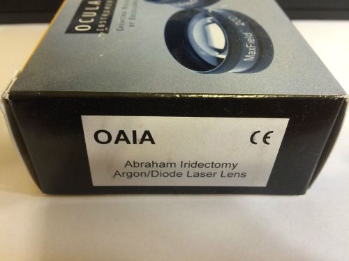 Ocular Abraham Iridectomy ARGON\DIODE laser lens OAIA