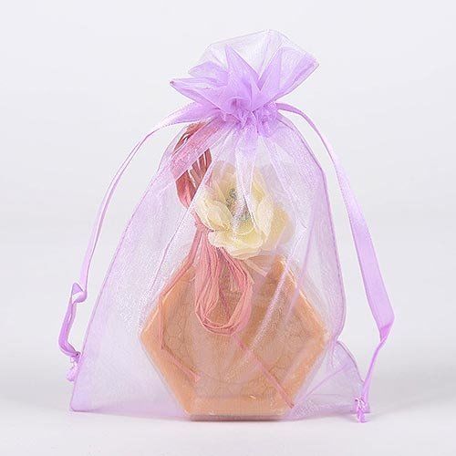 Organza Drawstring Gift Bag 8 x 12 inches 8&#034;x12&#034; Quantity of 10, Lavender